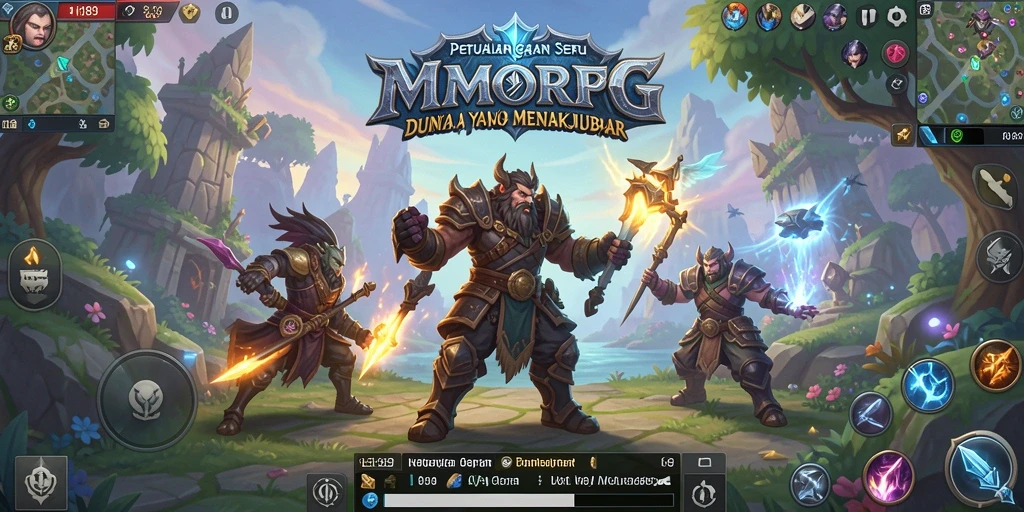 Screenshot gameplay H89 menampilkan aksi pertarungan epik dalam dunia MMORPG.