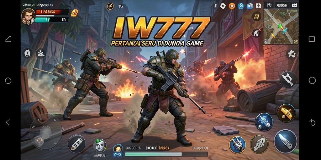 Tangkapan layar IW777 menunjukkan aksi pertarungan seru dan karakter yang kuat.