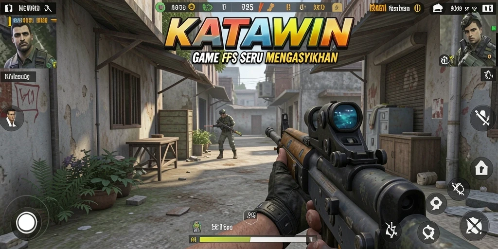 Gameplay KATAWIN yang mendebarkan dan penuh aksi FPS.