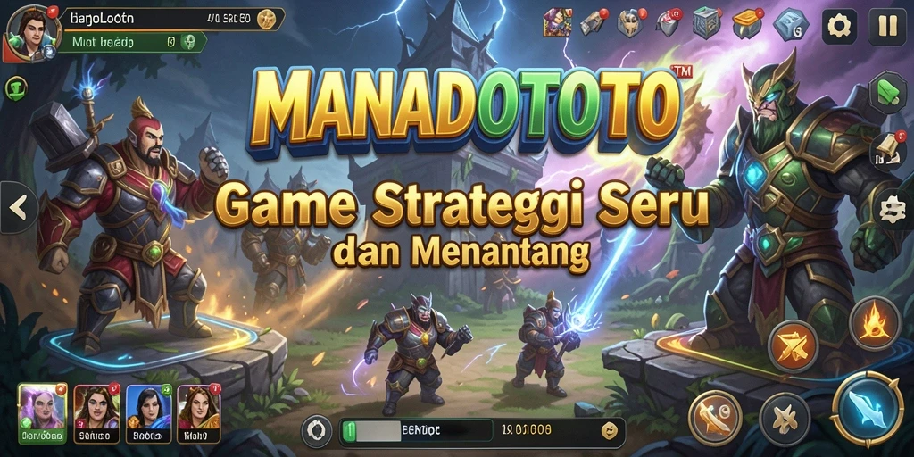Screenshot gameplay <strong>MANADOTOTO</strong> menunjukkan aksi pertempuran strategis yang intens.