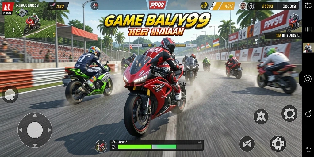 Tampilan gameplay PPV99 yang menegangkan dan penuh aksi saat balapan.
