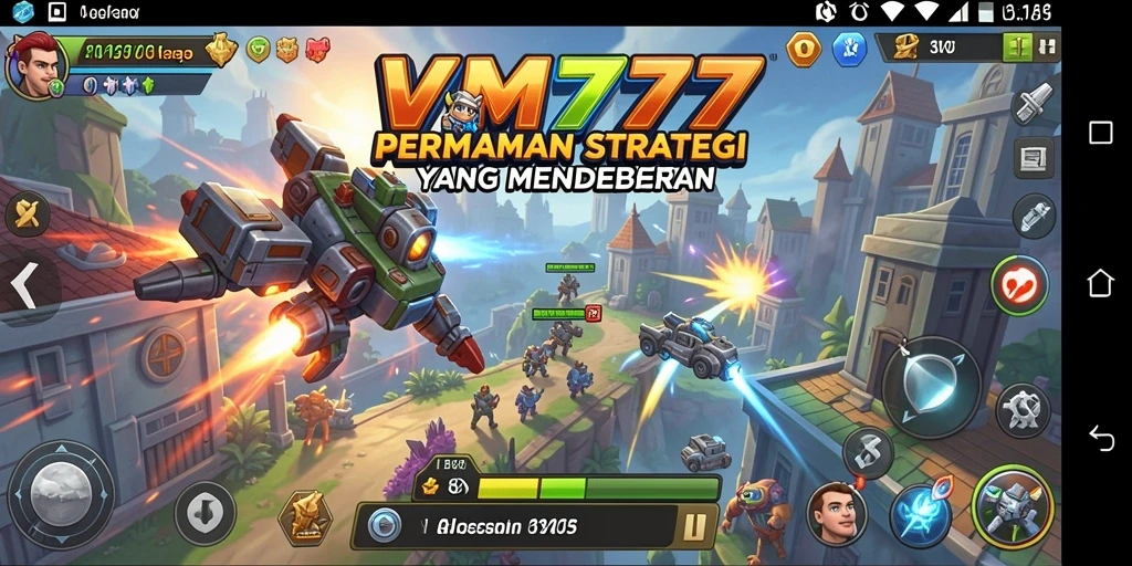 Tampilan menarik dari gameplay strategis VM777 saat bertarung.